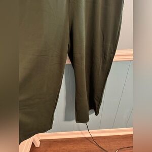 Slim Factor Olive Green Wide-Leg Pants